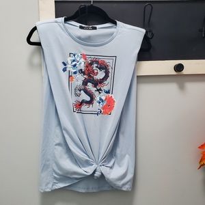 BNWT JOLIE & JOY Padded Shoulder Tshirt